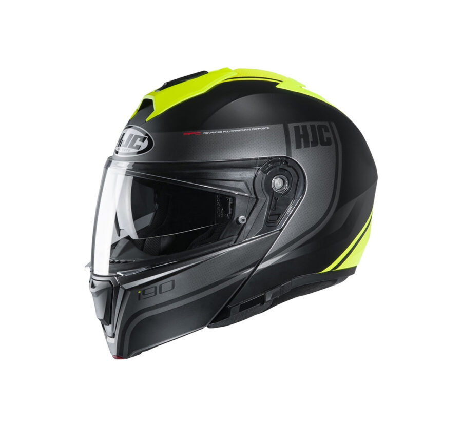 Capacete Hjc I90 Davan Preto E Verde 59 [F016]